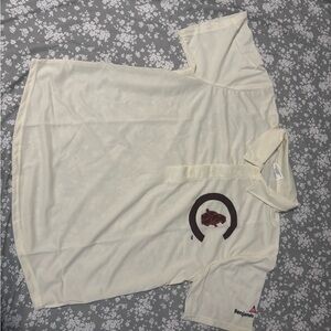 Chicago cubs Cream Polo Shirt with Red Logo